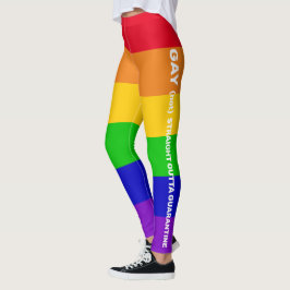 Gay Pride Regenbogenflaggenquarantäne Anführungspa Leggings