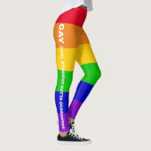 Gay Pride Regenbogenflaggenquarantäne Anführungspa Leggings (Rechts)