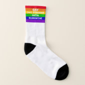 Gay Pride Regenbogenflaggenquarantäne Anführungspa Socken (Links - Innen)