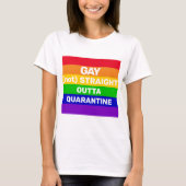 Gay Pride Regenbogenflaggenquarantäne Anführungspa T-Shirt (Vorderseite)