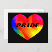 Gay Pride Regenbogenherz Postkarte (Vorne/Hinten)