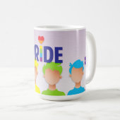 Gay Pride - Regenbogenmenschen Kaffeetasse (VorderseiteRechts)