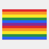 Gay Pride Regenbogenmuster Geschenkpapier Set (Vorderseite)