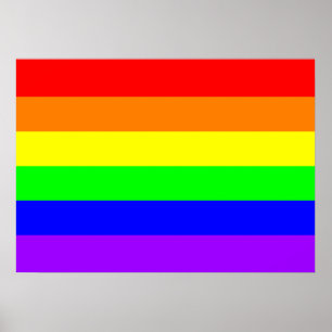Gay Pride-Regenbogenpflaster (reine Farben) Poster