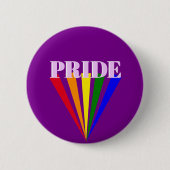 Gay Pride-Regenbogenrochen-Typografie lila Button (Vorderseite)