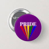 Gay Pride-Regenbogenrochen-Typografie lila Button (Vorne & Hinten)