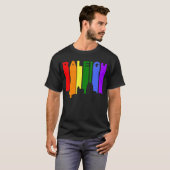 Gay Pride-RegenbogenSkyline Raleighs Nord-Carolina T-Shirt (Vorne ganz)