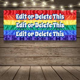 Gay Pride-Regenbogenstreifen Personalisierter benu Banner