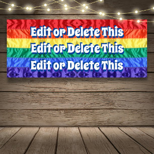 Gay Pride-Regenbogenstreifen Personalisierter benu Banner