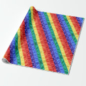 Gay Pride Regenbogenstreifen unter Regenbogenflagg Geschenkpapier (Ungerollt)