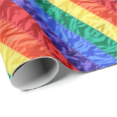 Gay Pride Regenbogenstreifen unter Regenbogenflagg Geschenkpapier (Rolleneckpunkt)