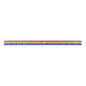 Gay Pride Regenbogenstreifen unter Regenbogenflagg Satinband (Vorderseite)