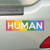 Gay Pride-Regenbogentext | Mensch Autoaufkleber (Auf Auto)