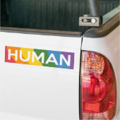 Gay Pride-Regenbogentext | Mensch Autoaufkleber (Auf Lkw)