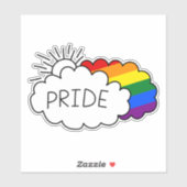 Gay Pride | Regenbogenwolken Aufkleber (Blatt)