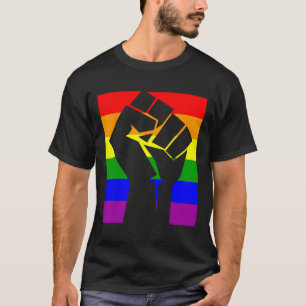 Gay Pride Resist Fist Regenbogenflagge Lgbtq Shirt