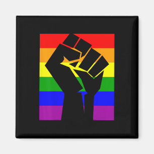 Gay Pride Resist Fist Regenbogenflagge Lgbtq Shirt Magnet
