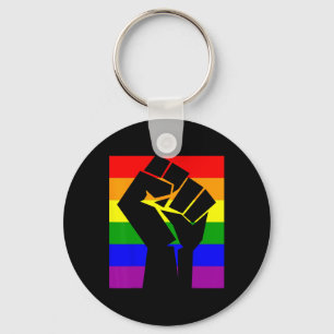 Gay Pride Resist Fist Regenbogenflagge Lgbtq Shirt Schlüsselanhänger