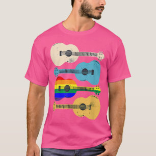 Gay Pride Retro Gitarren, Gitarre liebt LGBTQ T-Shirt