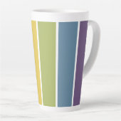 Gay Pride Retro Rainbow Personalisiert Milchtasse (Rechte Ecke)