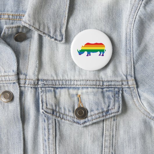 Gay-Pride-Rhino Button (Beispiel)