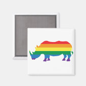 Gay-Pride-Rhino Magnet (Vorderseite/Rückseite)