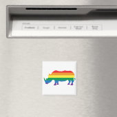 Gay-Pride-Rhino Magnet (In Situ (Geschirrspüler))