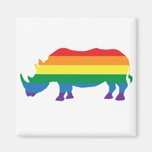 Gay-Pride-Rhino Magnet