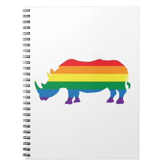 Gay-Pride-Rhino Notizblock (Vorderseite)