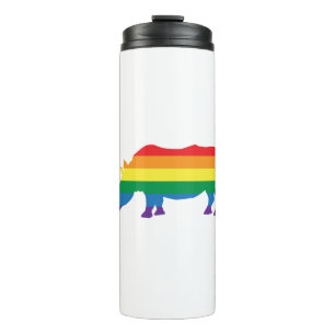 Gay-Pride-Rhino Thermosbecher