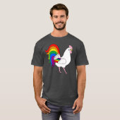 Gay Pride Rooster T-Shirt (Vorne ganz)