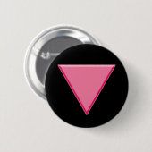 Gay Pride-rosa Dreieck Button (Vorne & Hinten)