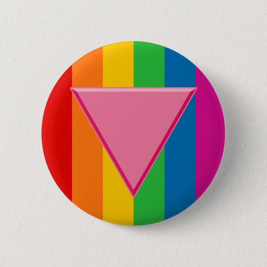 Gay Pride Rosa Dreieck Button (Vorderseite)