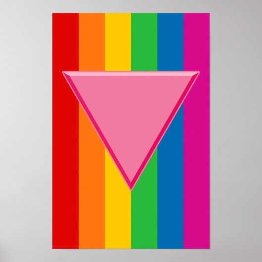 Gay Pride Rosa Dreieck Poster (Vorne)