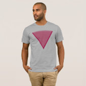 Gay Pride-rosa Dreieck T-Shirt (Vorne ganz)