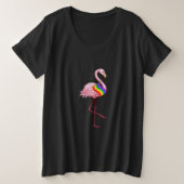 Gay Pride Rosa Flamingo LGBT Monatsgeschenke Große Größe T-Shirt (Design vorne)