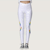 Gay Pride-Rose-Regenbogenflagge Leggings (Vorderseite)