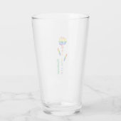 Gay Pride Rose Regenbogenflagge Personalisiert Glas (Rückseite)