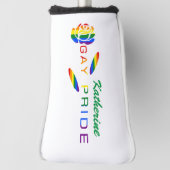 Gay Pride Rose Regenbogenflagge Personalisiert Golf Headcover (Rotieren 90)