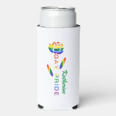 Gay Pride Rose Regenbogenflagge Personalisiert Selters Dosenkühler (Seltzer Vorderseite)