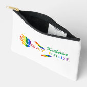 Gay Pride Rose Regenbogenflagge Personalisiert Zubehörtasche (Offen)