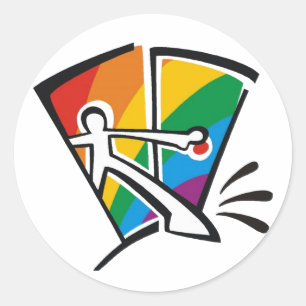 Gay Pride Runder Aufkleber