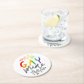 Gay Pride Runder Pappuntersetzer (Vor Ort)
