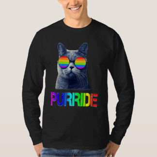 Gay Pride S LGBT Cat Purride Support T-Shirt
