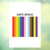 Gay Pride Safe Space - inklusive Farben Fensteraufkleber (Blatt 3)