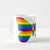Gay Pride-Schmetterling Kaffeetasse (Vorderseite Links)