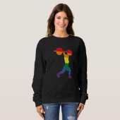 Gay Pride-Schwerstübungsgerät Sweatshirt (Vorne ganz)