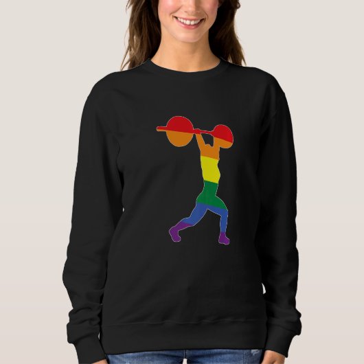 Gay Pride-Schwerstübungsgerät Sweatshirt (Vorderseite)