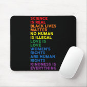Gay Pride Science is Real Black Lives Matter Mousepad (Mit Mouse)