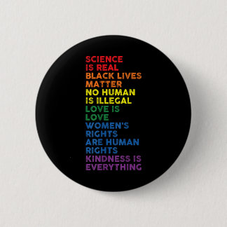 Gay Pride Science ist wahre schwarze Lebensmensche Button